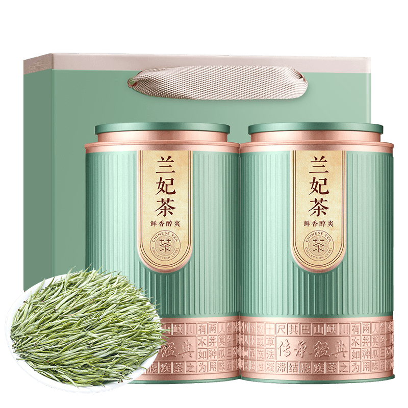 杰盈綠茶2025新茶茶葉踏雪級(jí)蘭妃明前春茶蒙頂甘露罐裝250g父親節(jié)送禮