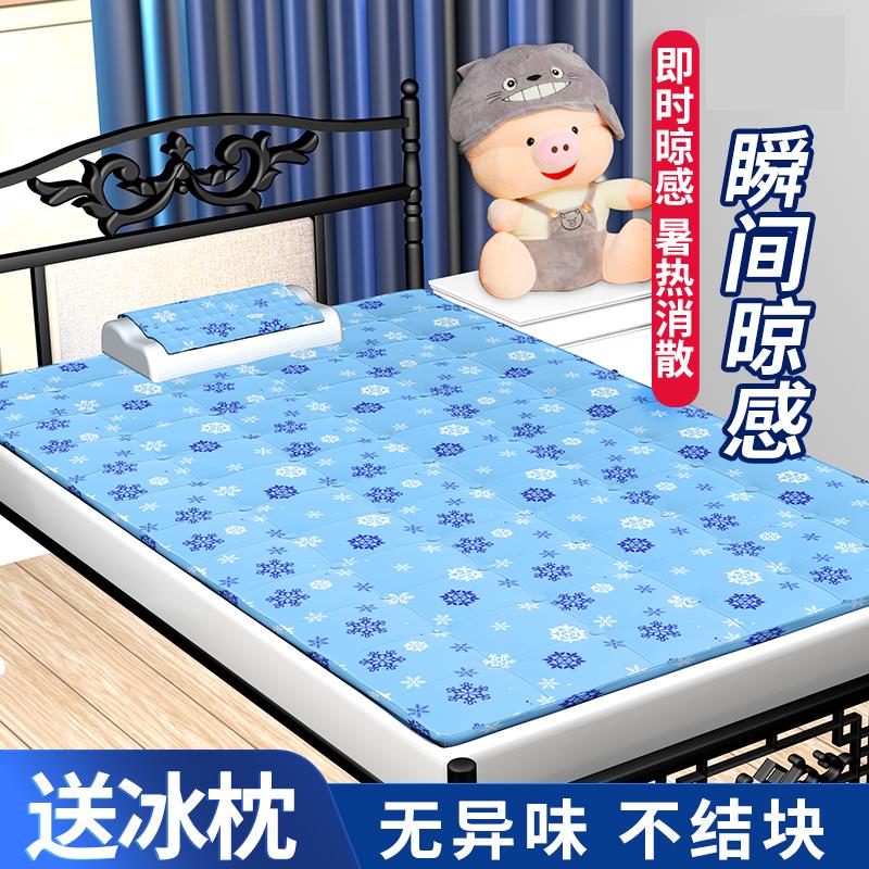 京厽德國(guó)凝膠冰墊床墊免注水床墊沙發(fā)坐墊單人雙人床涼席學(xué)生宿舍 50*150雪花升凝膠款 送冰枕