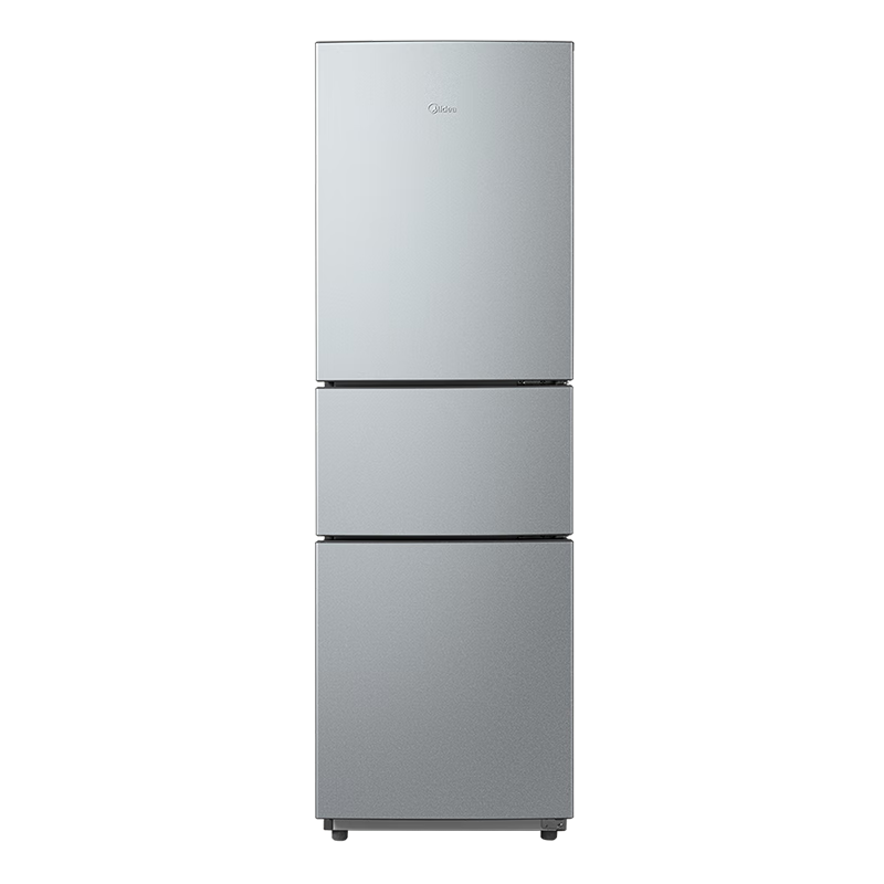 【品牌直营】美的(Midea)三门冰箱220升节能低音小型家用电冰箱小BCD-220TM 星际银