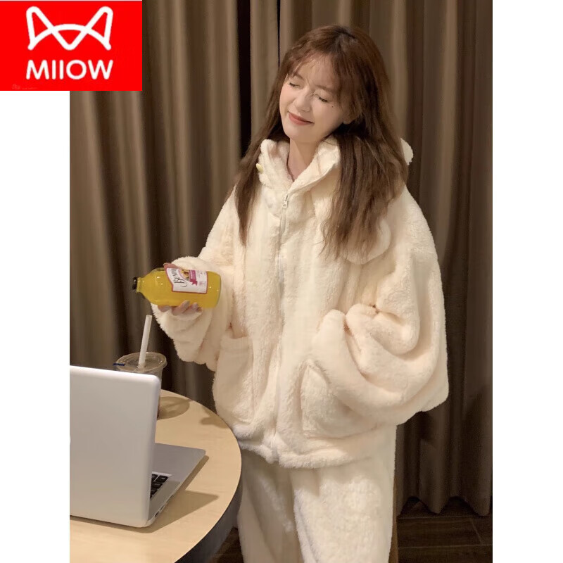 ���ڲ�����è�ˣ�MiiOW���Ӻ����ɺ����˯��Ů�ﶬ�����⴩��ñ�Ҿӷ���װ����2024�¿� ��װ(�Ӻ�300��) ����ë M ����90 105�� 235.9Ԫ