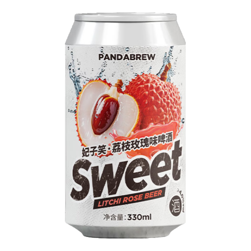 熊猫精酿啤酒荔枝西柚组合果啤330ml原浆比利时小麦白啤鲜啤精酿啤酒整箱 （荔枝果啤） 330mL 6罐