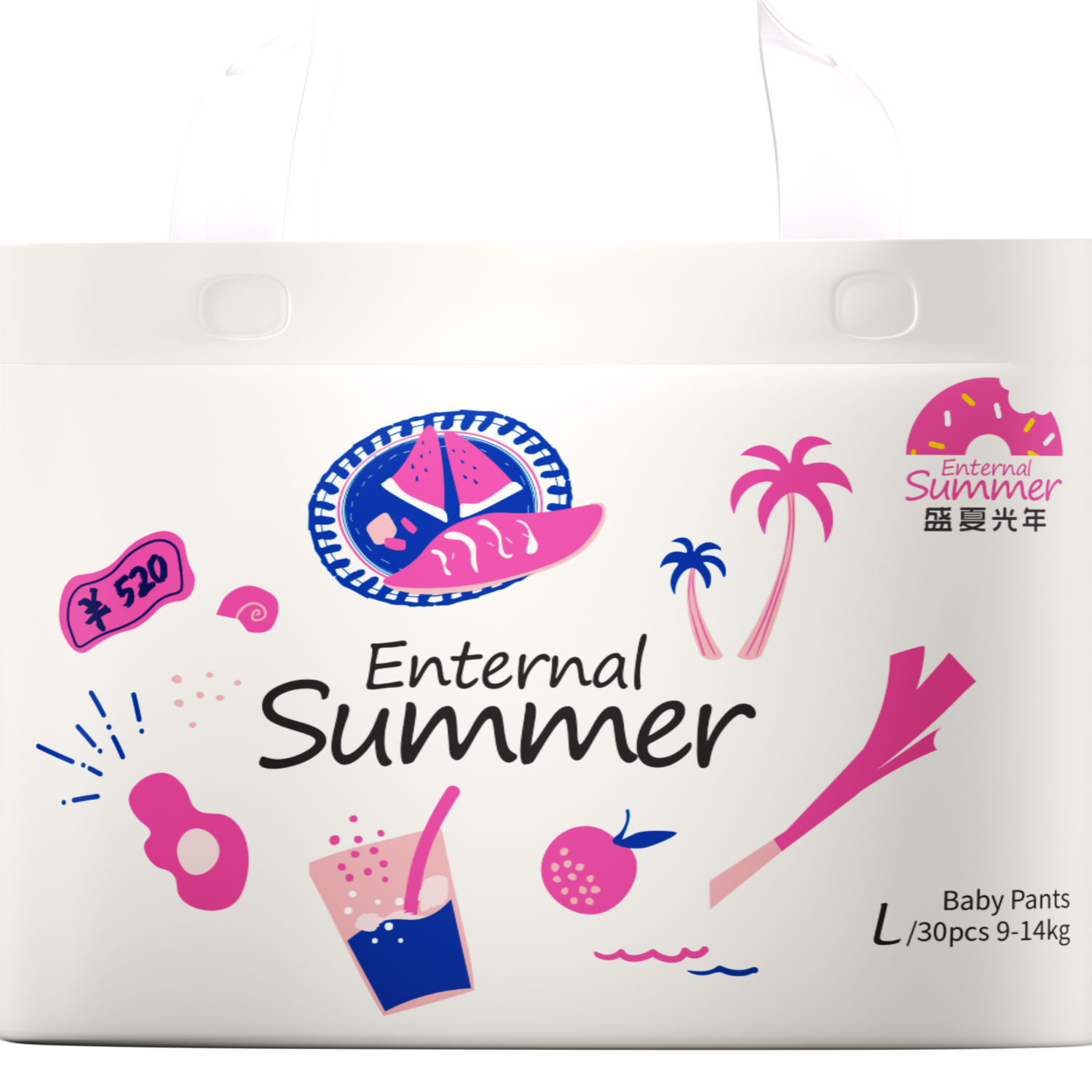 盛夏光年 夏日么么茶拉拉裤 L码 30片（9-14kg）*2件