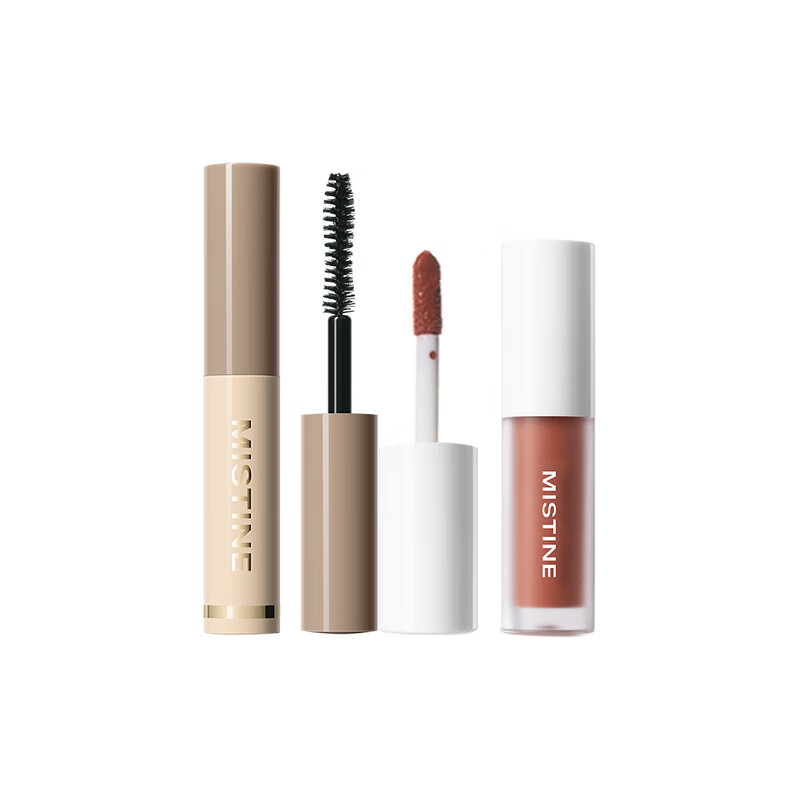 MistineMISTINE蜜丝婷晶冻水光唇釉乌木甜茶D 唇釉睫毛膏两件