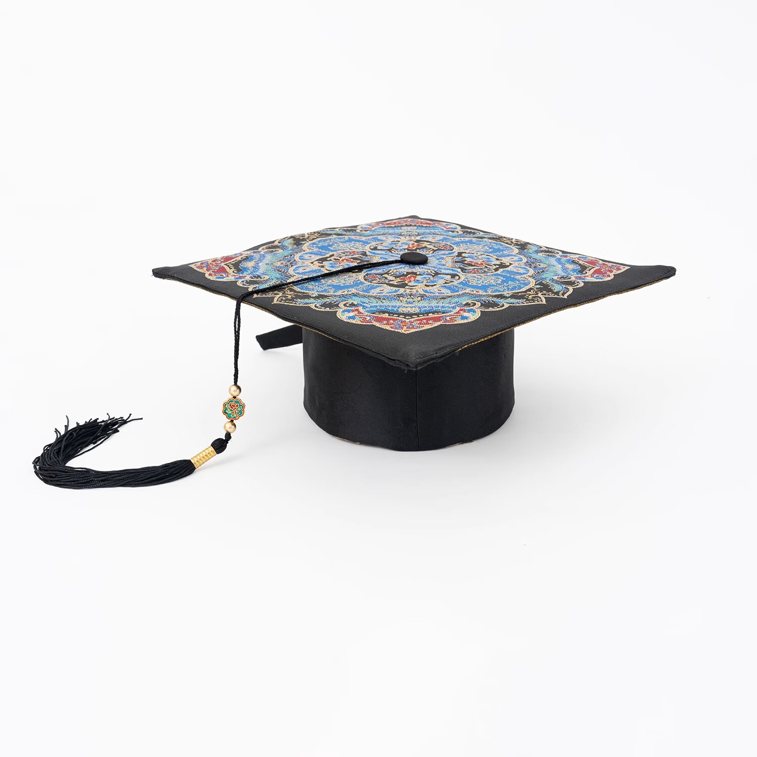 原创新中式凤凰翎羽2025新款博士帽学位帽硕士帽