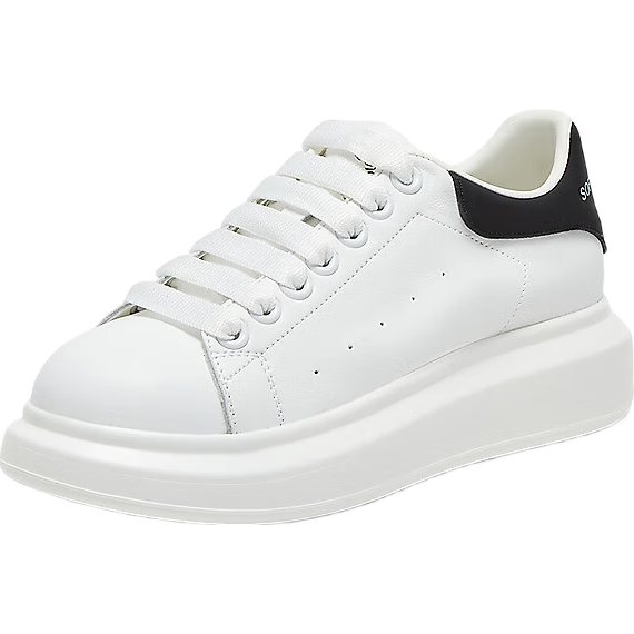 百思图25春户外运动小白鞋厚底圆头女休闲鞋V0121AM5 白色/黑色 36