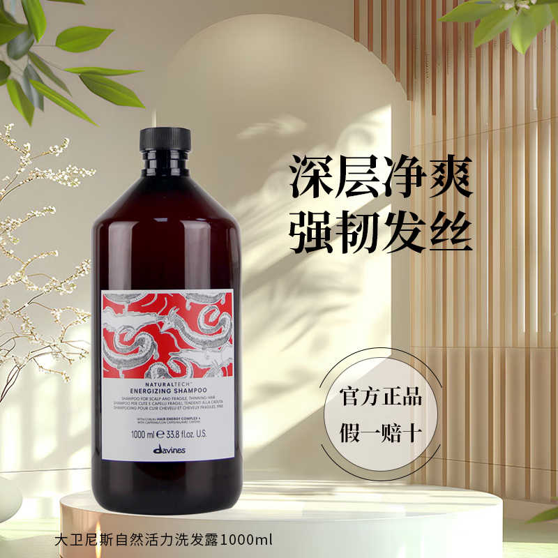 大卫尼斯(davines)自然活力洗发水/露 强韧发丝防断发头皮清洁 自然活力洗发露1000ml 京东折扣/优惠券