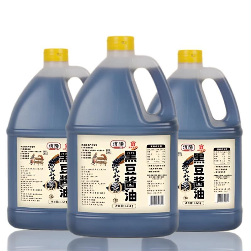 胖东来官方旗舰店超市黑豆酿造酱油生抽0添加480ml炒菜代购 0添加黑豆酱油*3桶 1.7kg