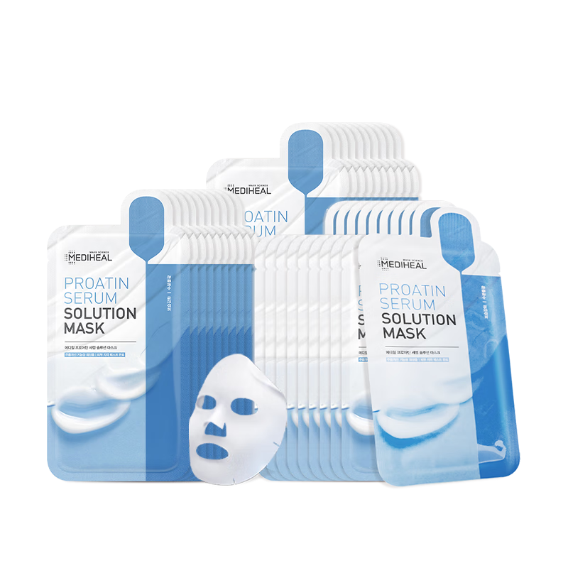 美迪惠尔保湿倍护水感面膜30片装弹润嫩滑焕现水润肌礼物出游必备