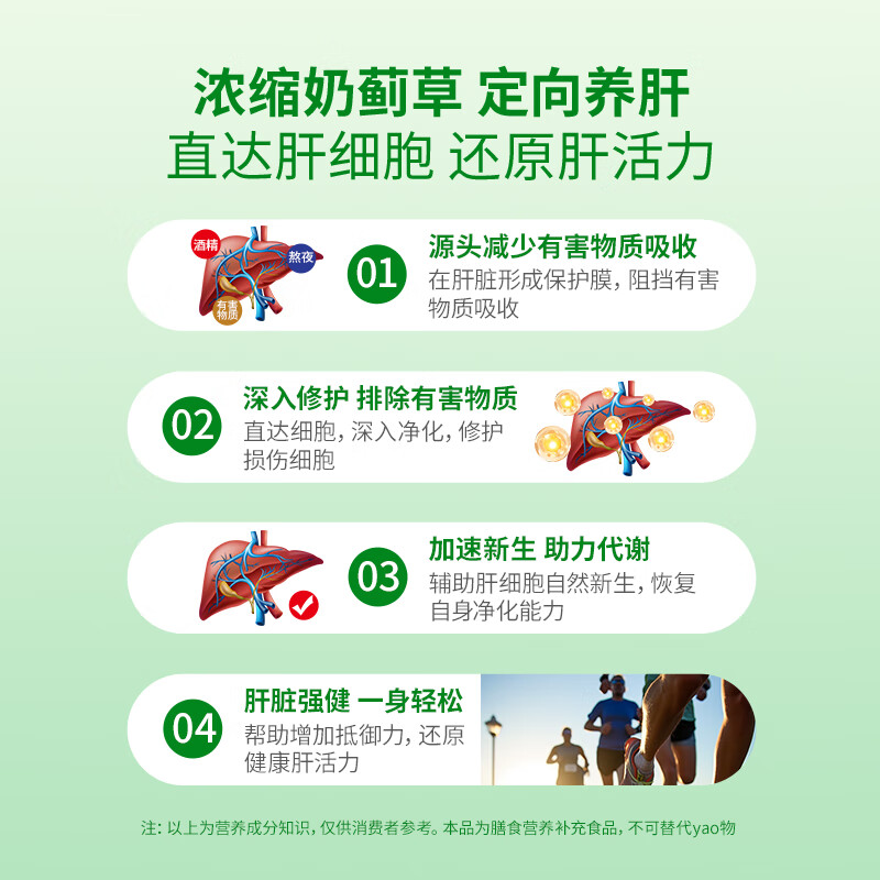 BUIQO奶蓟草护肝片水飞蓟人参葛根咀嚼片养肝护肝喝酒熬夜脂肪肝肚子大 3瓶（养肝护肝，周期调养）