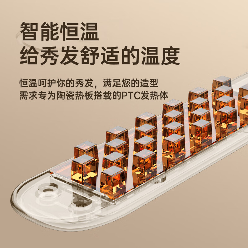 港谨卷发棒直发夹板两用卷发神器精油涂层负离子不伤发电夹板大卷烫发夹刘海小型熨板男士短发美发 白色【8000万负离子+精油层润发+三档调温】