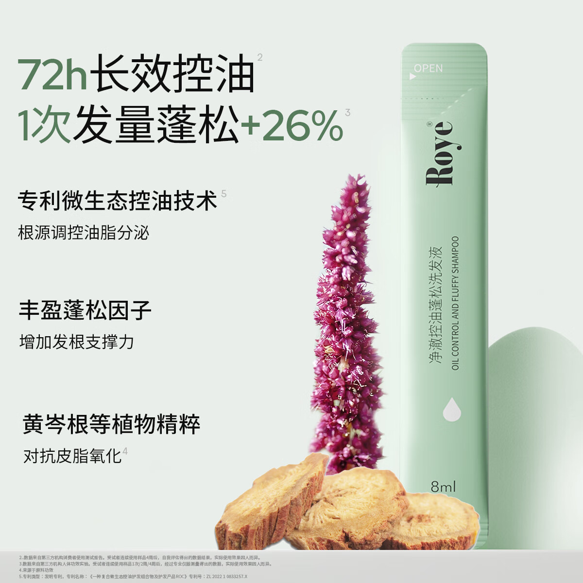 roye控油去屑止痒柔顺洗发水旅行装洗发露干枯毛躁便携盒装洗发液 【油软塌】控油蓬松旅行便携装（8ml*12）