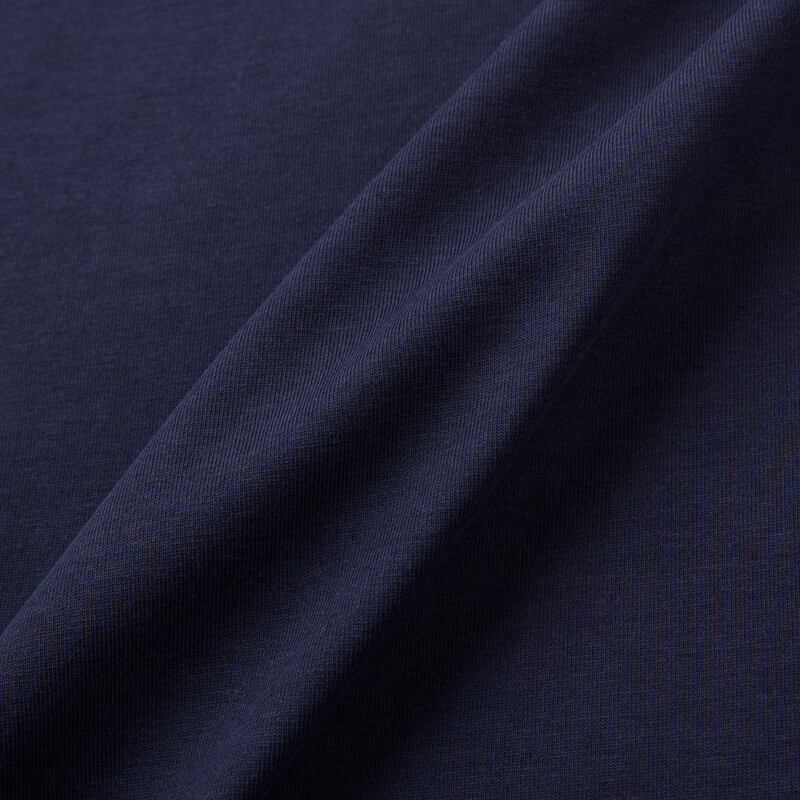 MQD 男大童插肩袖字母撞色短袖亲肤轻薄T恤 米白/藏青