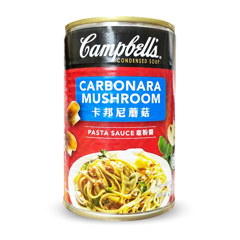 食怀港版Campbell's金宝汤邦尼蘑菇意粉酱295g罐头厨用面食调味速食汤 邦尼蘑菇意粉酱295g*1罐
