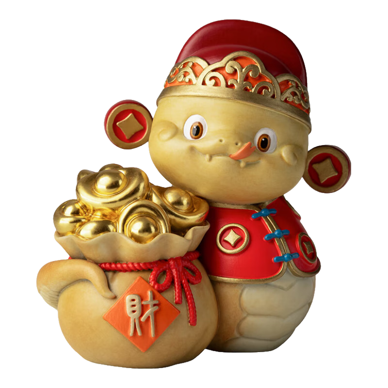 铜师傅《金蛇衔财》客厅桌面生肖铜摆件 家居工艺品装饰摆件伴手礼物