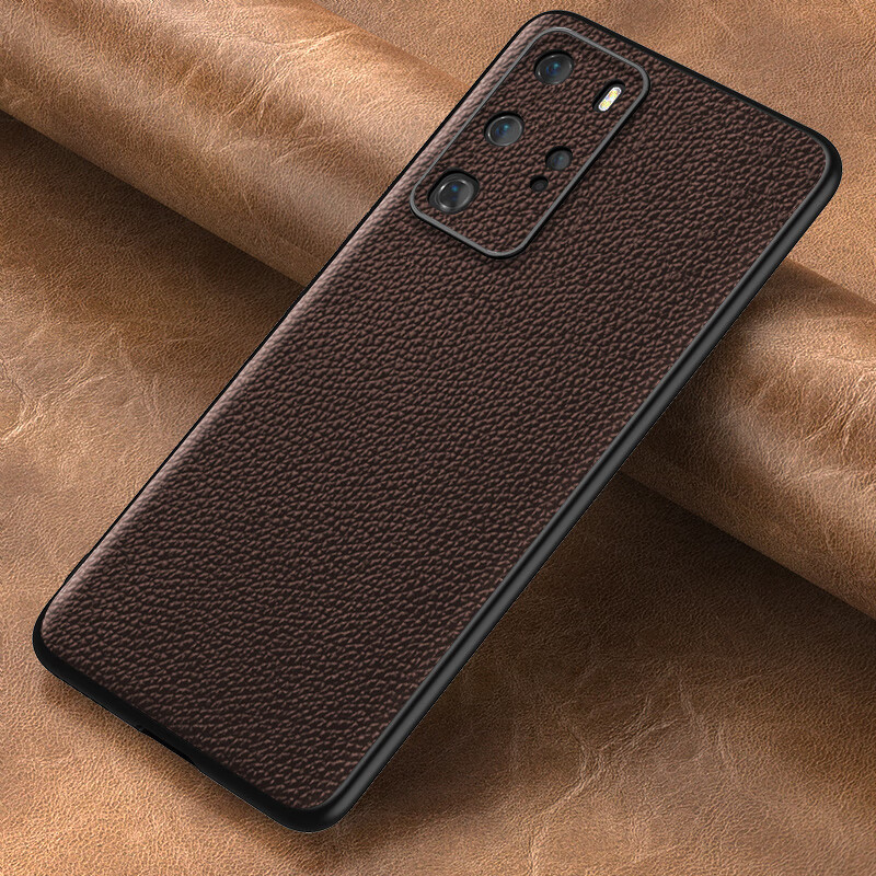 宋兵甲（ZOBIG）适用于华为P40/P40Pro手机壳真皮 防摔 头层牛皮 商务男士抗指纹抗手汗新款原创轻奢 经典黑【头层真牛皮】 华为 P40 Pro