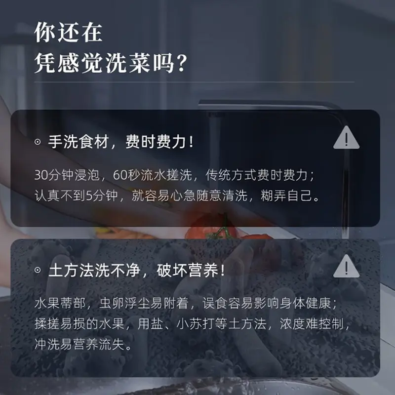 荣事果蔬清洗机净化器家用消毒去农残留超声波多功能食材净化机达 荣事达果蔬净化机-灭菌率≥99.9%
