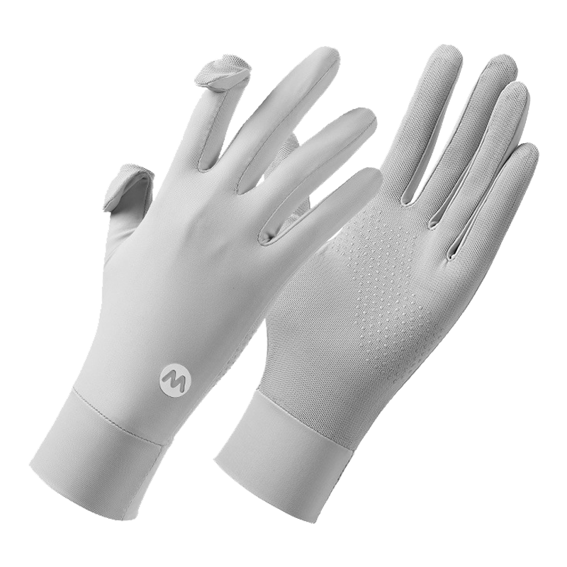 星工防晒可触屏防滑外出运动手套女透气手套黑色XGS-Q1