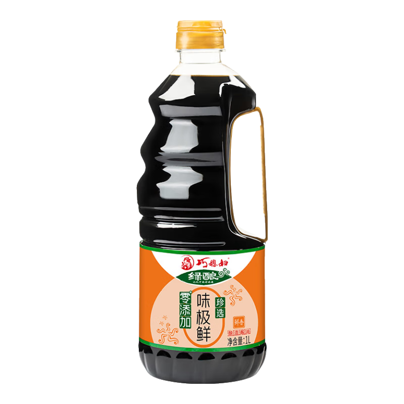 巧媳妇珍选零添加味极鲜1L生抽酱油0添加食品添加剂炒菜卤炖凉拌家用 1L珍选味极鲜