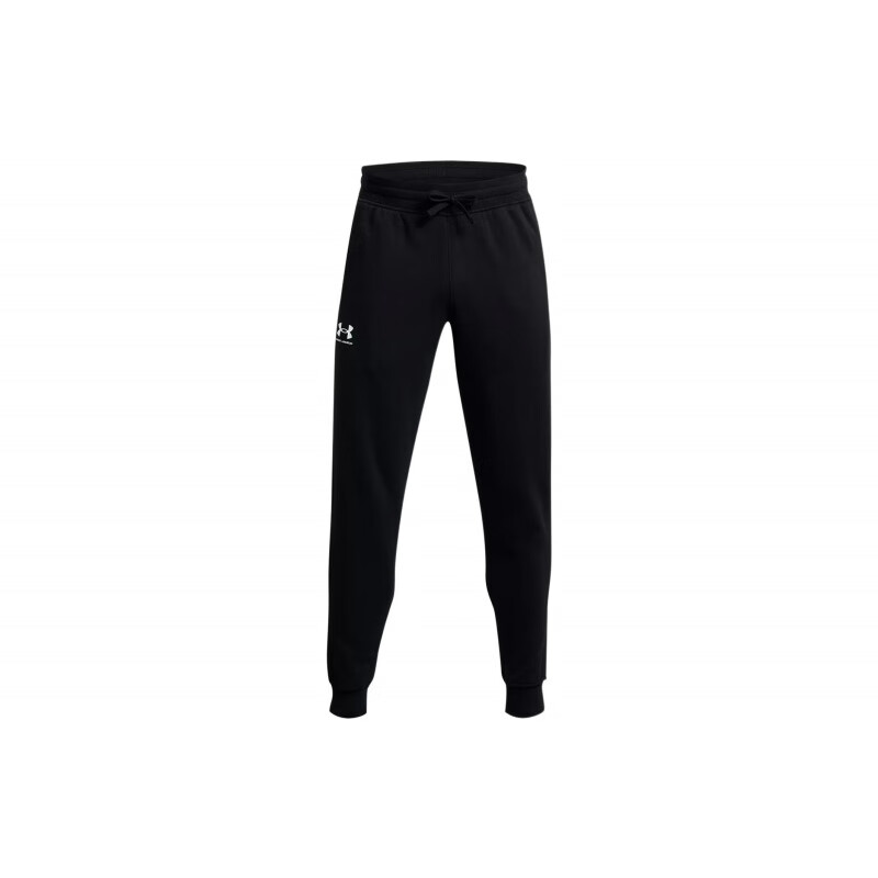 安德玛（Under Armour）Rival Logo系带宽松小脚卫裤针织运动裤 男款 黑色 黑色 M