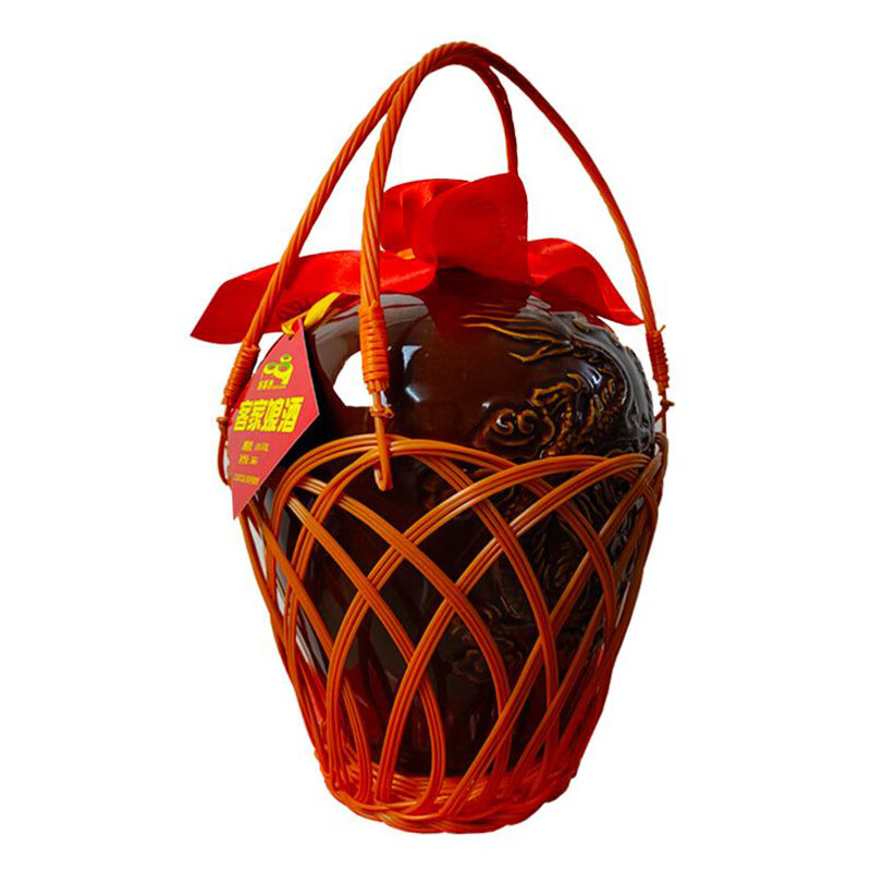 客都香客家娘酒坛装梅州传统火炙正宗农家陈酿酒月子酒滋补黑糯米黄酒 5KG坛装黑糯娘酒 5000mL 1坛 单瓶装