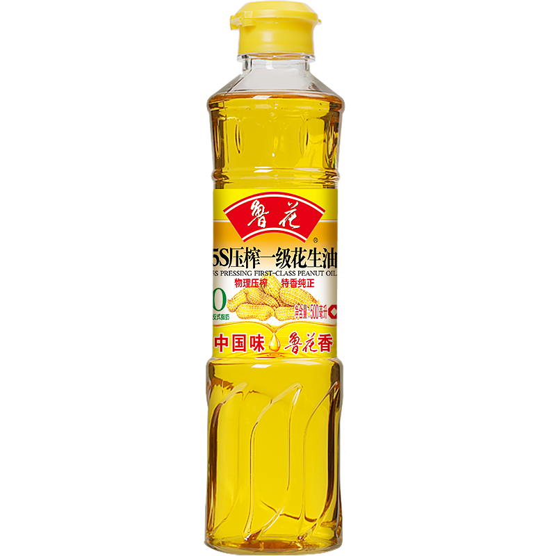 鲁花 食用油 5S 物理压榨 压榨一级 花生油 500ml