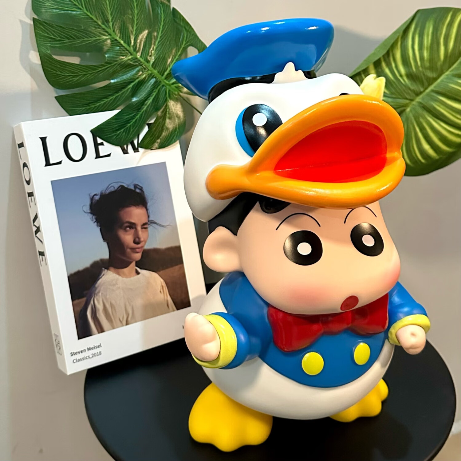 拉布布蜡笔小新洗澡雨衣顶正版潮玩手办桌面摆件动漫周边生日礼物 唐老鸭小新45CM【粉扑+彩妆蛋】 京东折扣/优惠券