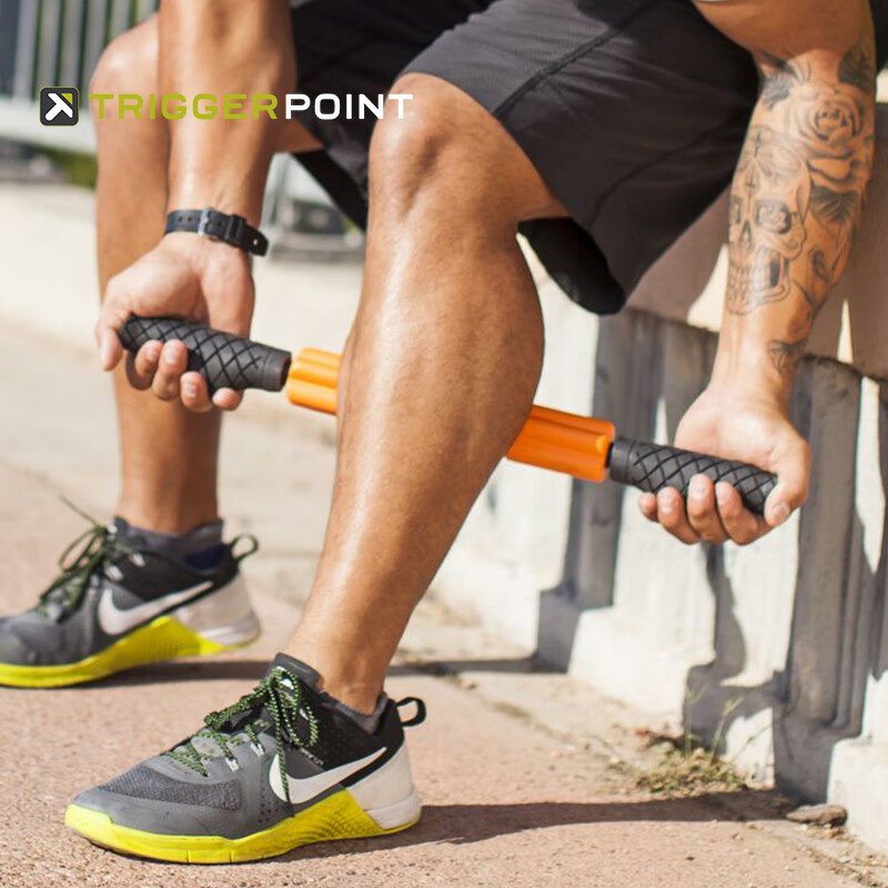 TRIGGERPOINT进口手持按摩棒狼牙棒筋膜肌肉放松滚轴瘦小腿健身运动深度按摩器 全身按摩/软硬适中/标准按摩棒