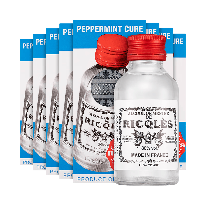 港版双飞人RICQLES利佳薄荷水自营清凉止痒提神醒脑伤风感冒鼻塞防蚊花露水户外驱蚊50ml*8瓶