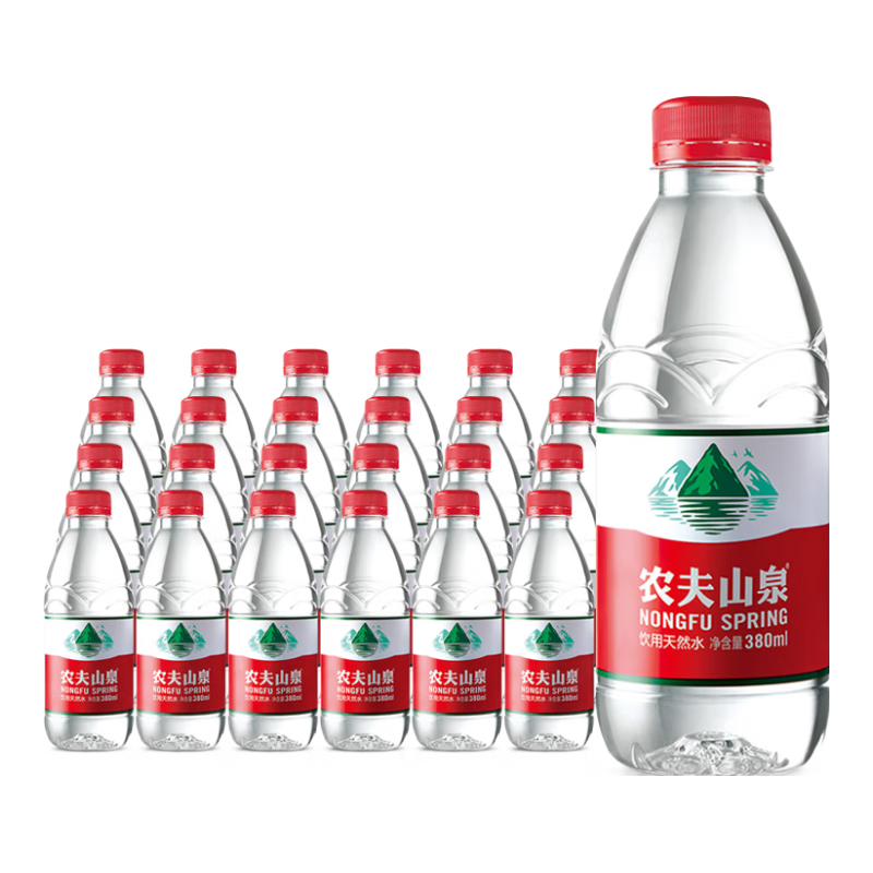 ���ڲ�����ũ��ɽȪ��Ȼ����ˮ ��ͥ�칫�������380ml/550mlƿװˮ 380ml*24ƿ(12ƿ*2��) 23.6Ԫ