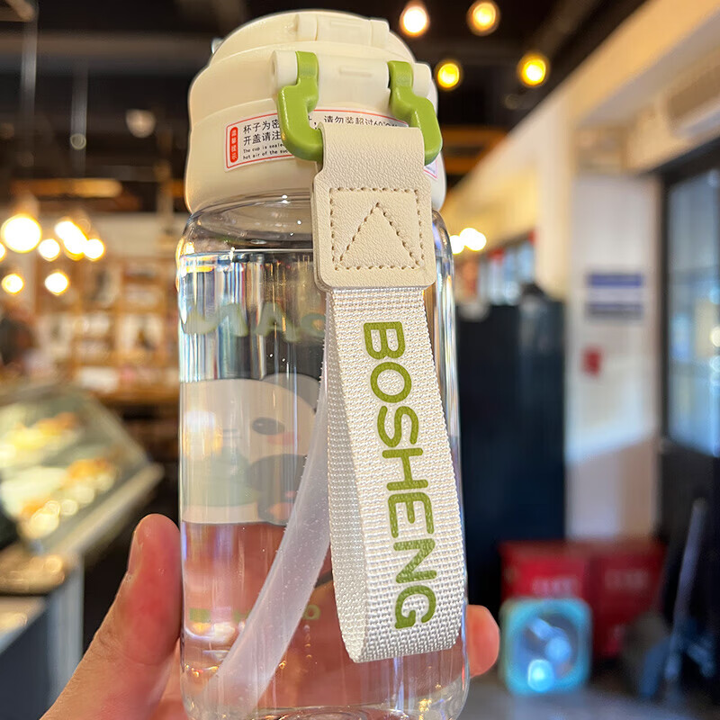 可爱水杯儿童上学专用塑料吸管杯2025新款夏天女孩小学生熊猫杯子 绿色-tritan母婴级 620ml