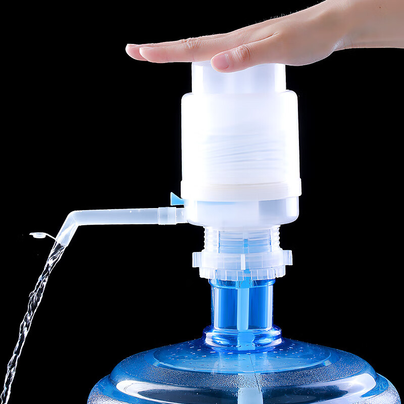 日禾盛唐手压式桶装水纯净水抽水器水桶按压抽水饮水机压水器家用吸出水器 手动抽水器【透明色】