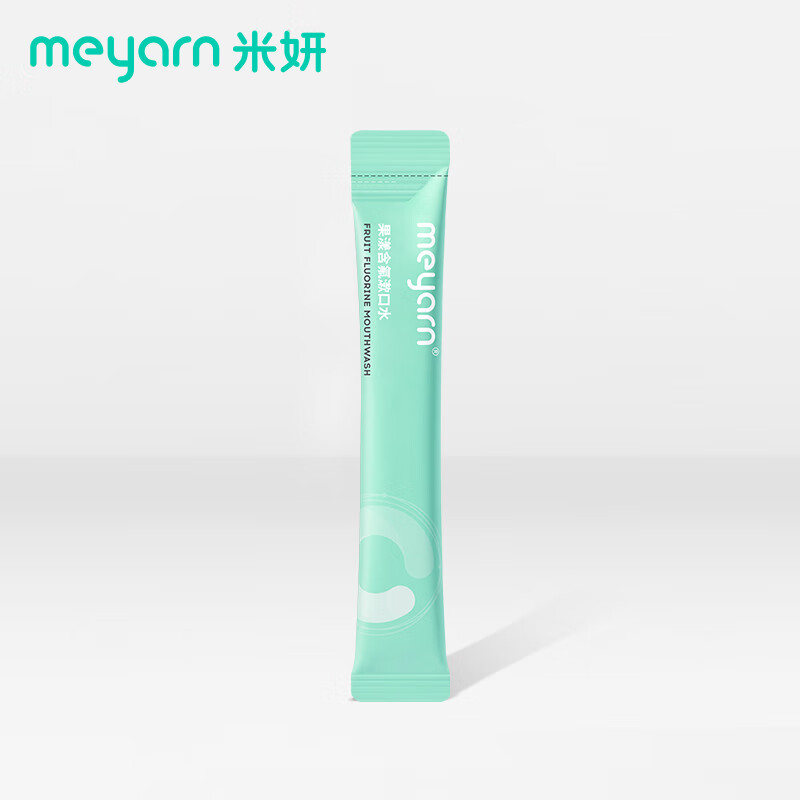 米妍（meyarn）果漾含氟漱口水12ml*1条 青柠薄荷 含氟便携式防蛀无酒精清新口气
