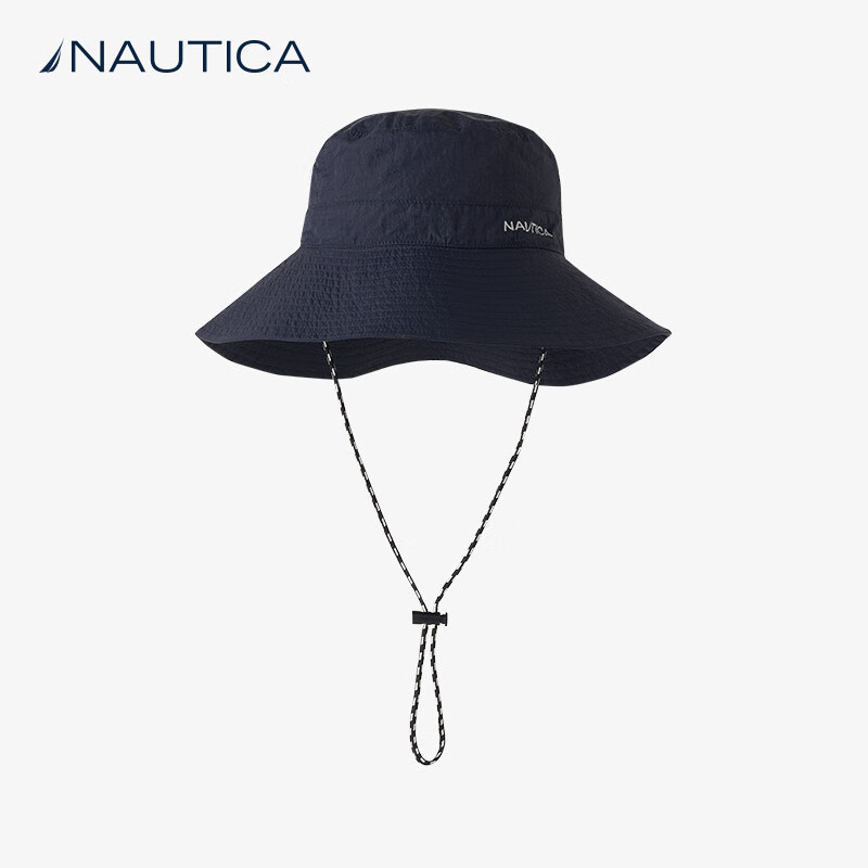 诺帝卡（NAUTICA）诺帝卡童装男童女童渔夫帽夏季儿童遮阳防晒帽头饰户外出游帽子 藏青【可收纳】