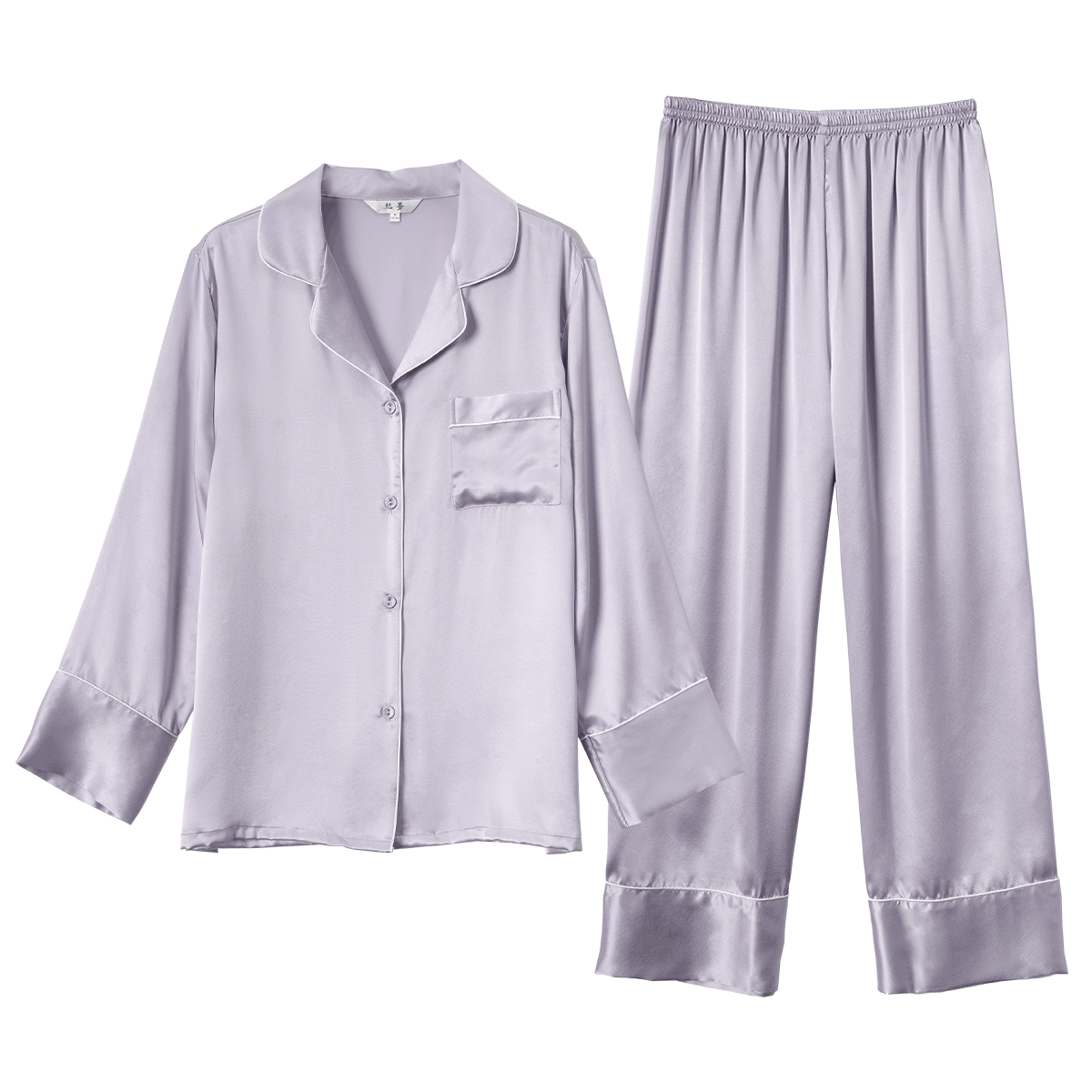 絲界真絲睡衣女100%桑蠶絲簡(jiǎn)約純色情侶絲綢家居服絲綢套裝節日禮物