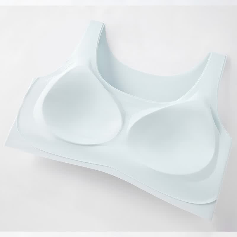 芬腾内衣女【无痕美背】自由无尺码背心式薄款无钢圈文胸罩2件装 水绿/肤色 均码