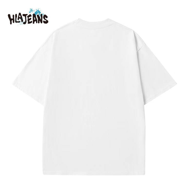 黑鲸2025新款潮流短袖t恤男夏季半袖情侣上衣宽松潮牌五分袖女纯棉