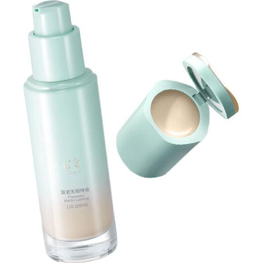 彩棠（TIMAGE）小圆管无暇混油粉底液遮瑕持久#110云纱白30ml 达人专享