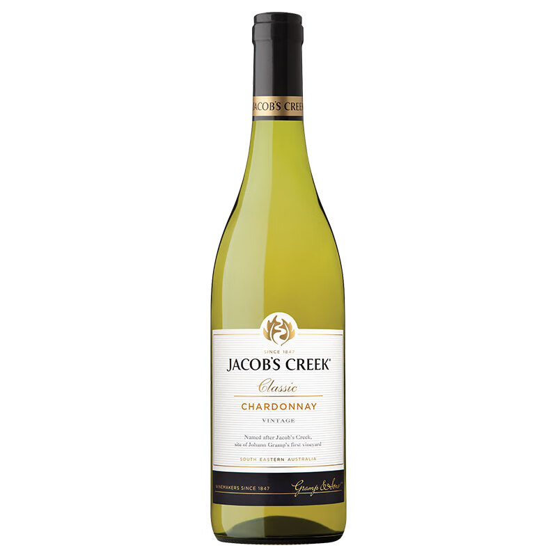 杰卡斯（Jacob’s Creek） 经典霞多丽干白葡萄酒 750ml 单瓶装 澳大利亚进口葡萄酒