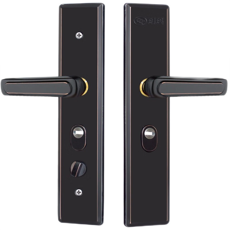 玥玛防盗门锁套装整套超C级锁芯家用不锈钢入户门锁把手免费上门安装 10208黑钛铜套装-指导安装