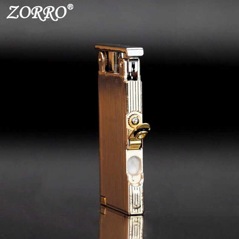 佐罗佐罗煤油打火机升降机白镍双色康斯坦丁753薄窄机创意男士礼物 薄升降机白镍敢死队753