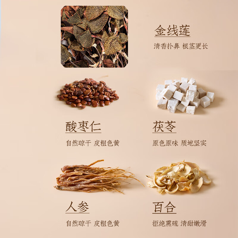 金草师傅酸枣仁百合茶人参茯苓陈皮草本茶包熬夜办公晚间休憩伴侣养生茶 1盒装+送1包 【正品保证】体验装。
