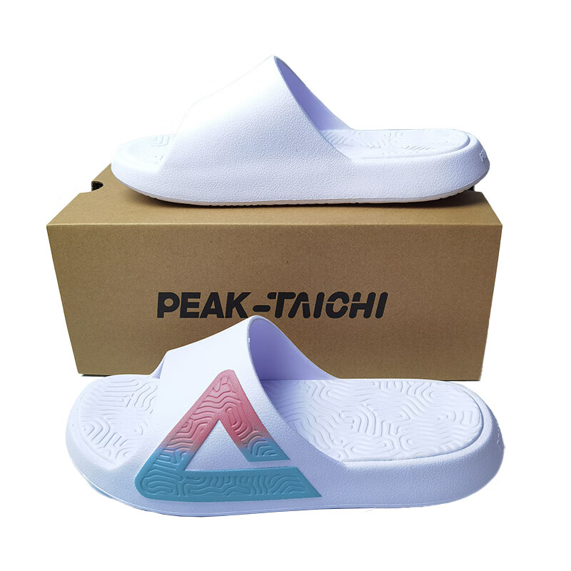 匹克(PEAK)态极拖鞋蔷薇之心运动拖鞋防滑沙滩鞋家居浴室凉拖男鞋虎啸花林 DL520557大白(蔷薇之心) 男款 44