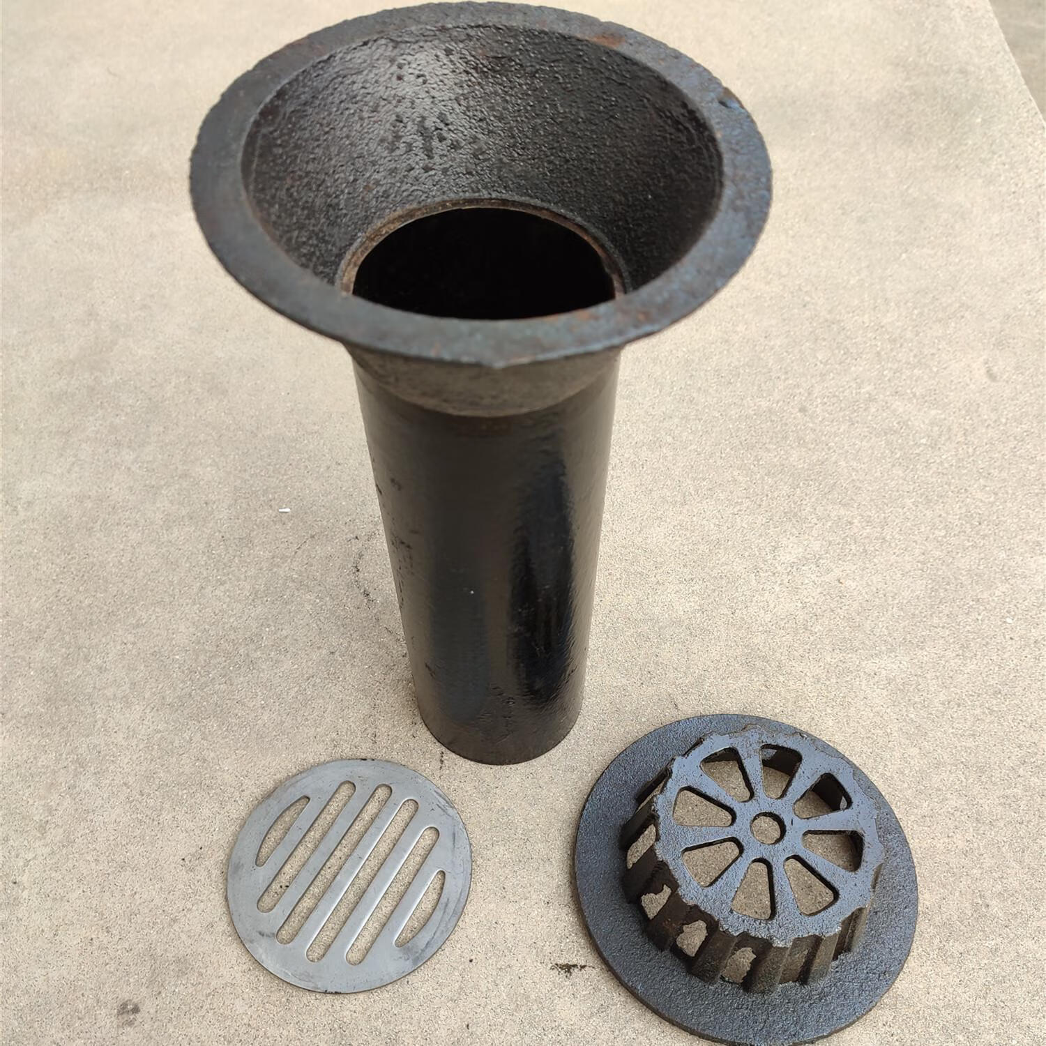 画萌铸铁87型雨水斗 dn75 100 150 虹吸式钢制落水斗 直排内插式地漏