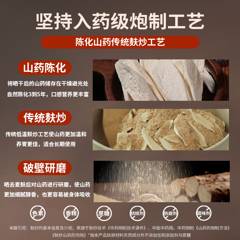 怡品纯益生菌猴头菇纯铁棍山药粉养胃粉代餐养胃营养餐米糊送长辈500g 【买2发3】100%纯山药粉 500g*1罐