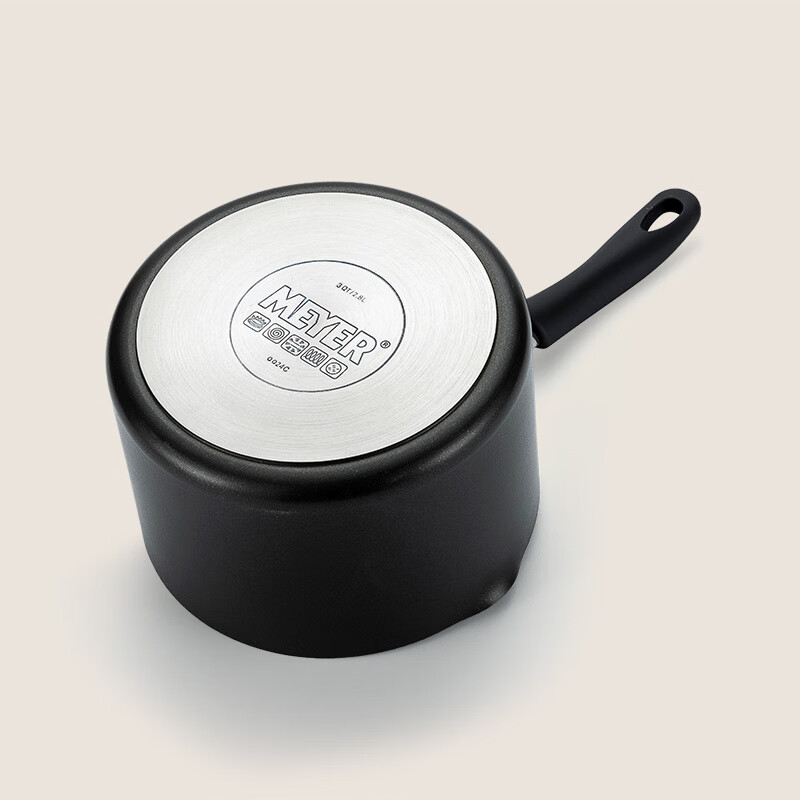美亚(MEYER)单柄不粘奶锅导流嘴奶锅宝宝辅食小汤锅煮泡面锅燃气灶适用 奶锅 18cm 2.8L