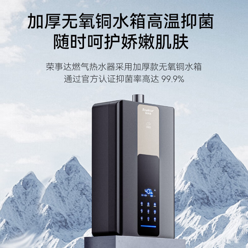 荣事达【免费上门安装】燃气热水器家用天然气 零冷水强排式恒温 增压大水量 智能电辅防冻 16L 【水汽双调】智能增压零冷水 天然气(12T)