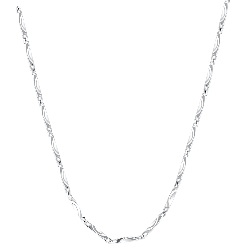 中國(guó)黃金（CHINA GOLD）PT950鉑金元寶鏈女款白金項(xiàng)鏈無(wú)吊墜時(shí)尚毛衣鏈生618送女朋友禮物 鉑金元寶鏈 約5.7g