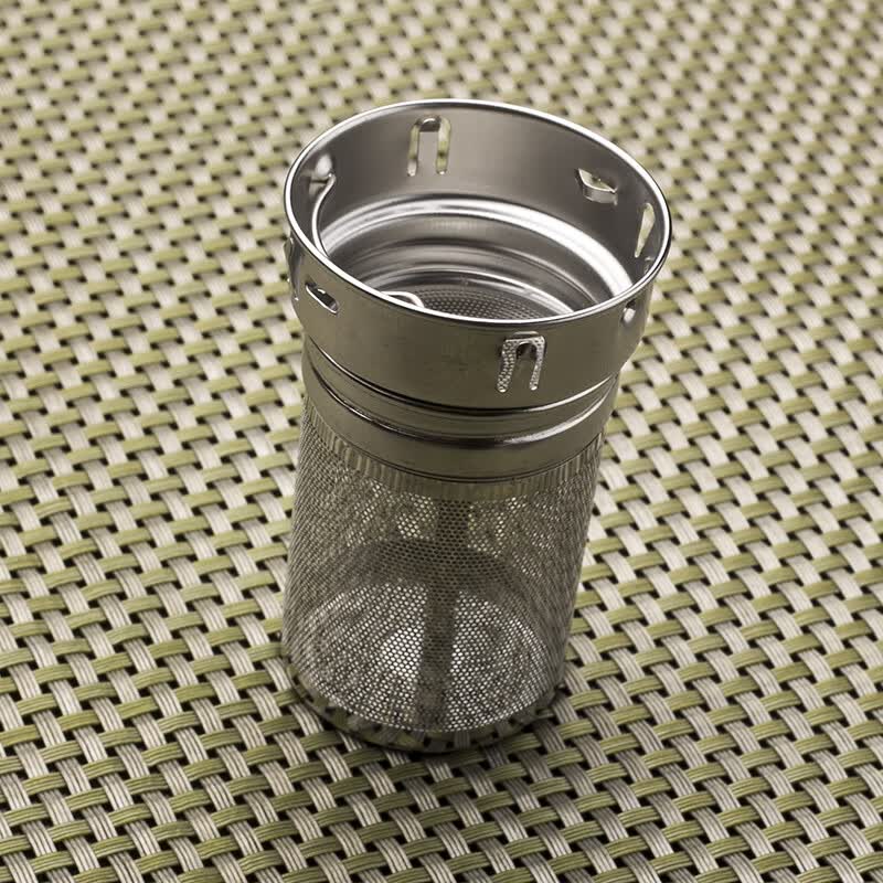 水杯滤网304不锈钢带茶仓玻璃杯加高双层保温杯过茶滤 细网直径50mm高度73mm