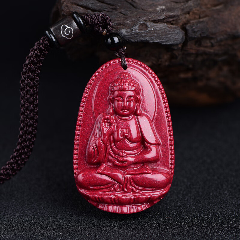慈灵阁朱砂紫金砂十二生肖阿弥陀佛本命佛吊坠属猪狗护身符猪年吉祥物