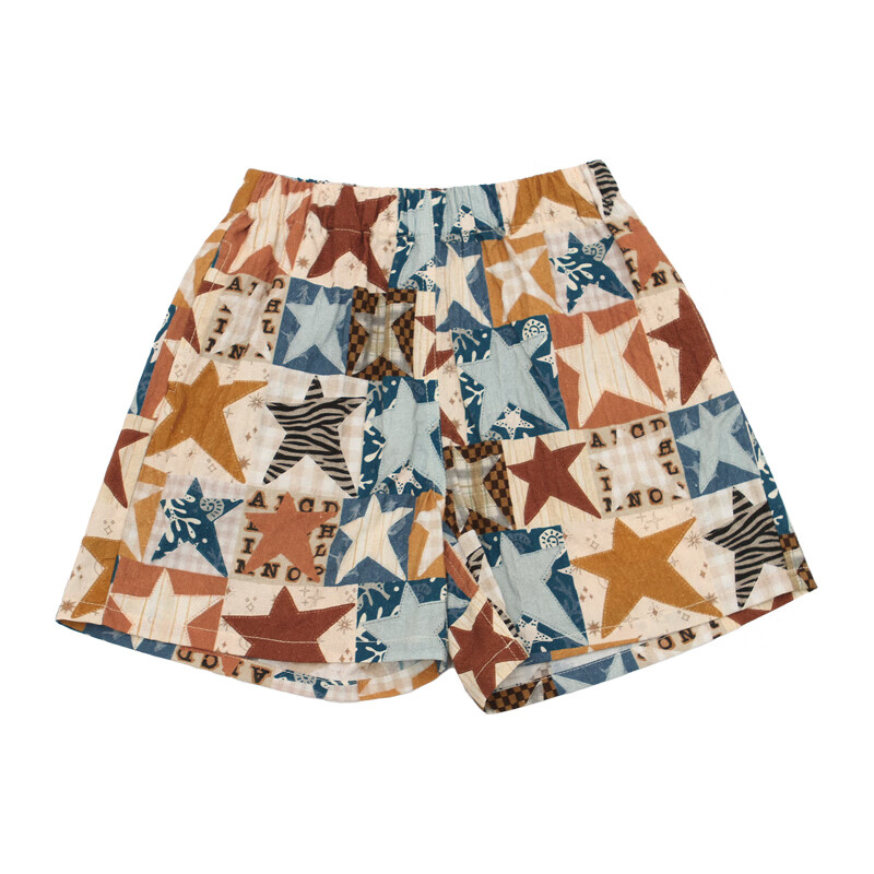 LELE JOVElelejove北欧风儿童短袖衬衫宝宝夏季印花短袖度假风轻薄短裤 星河如梦-短裤 110 cm